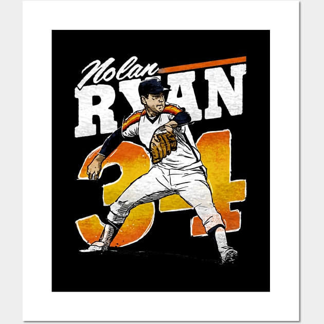 Nolan Ryan Retro Wall Art by winatanaura